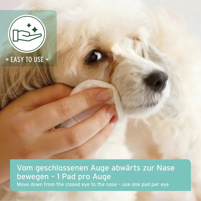 AniForte Augen-Reinigungspads mild & parfümfrei für Hunde & Katzen mit Aloe Vera, 100 Stk.