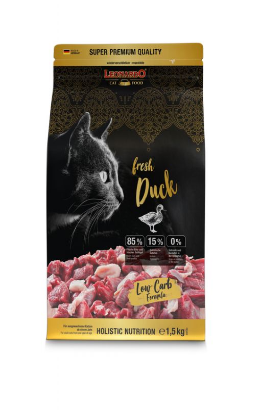 LEONARDO® fresh Duck & Poultry Trockenfutter für Katzen