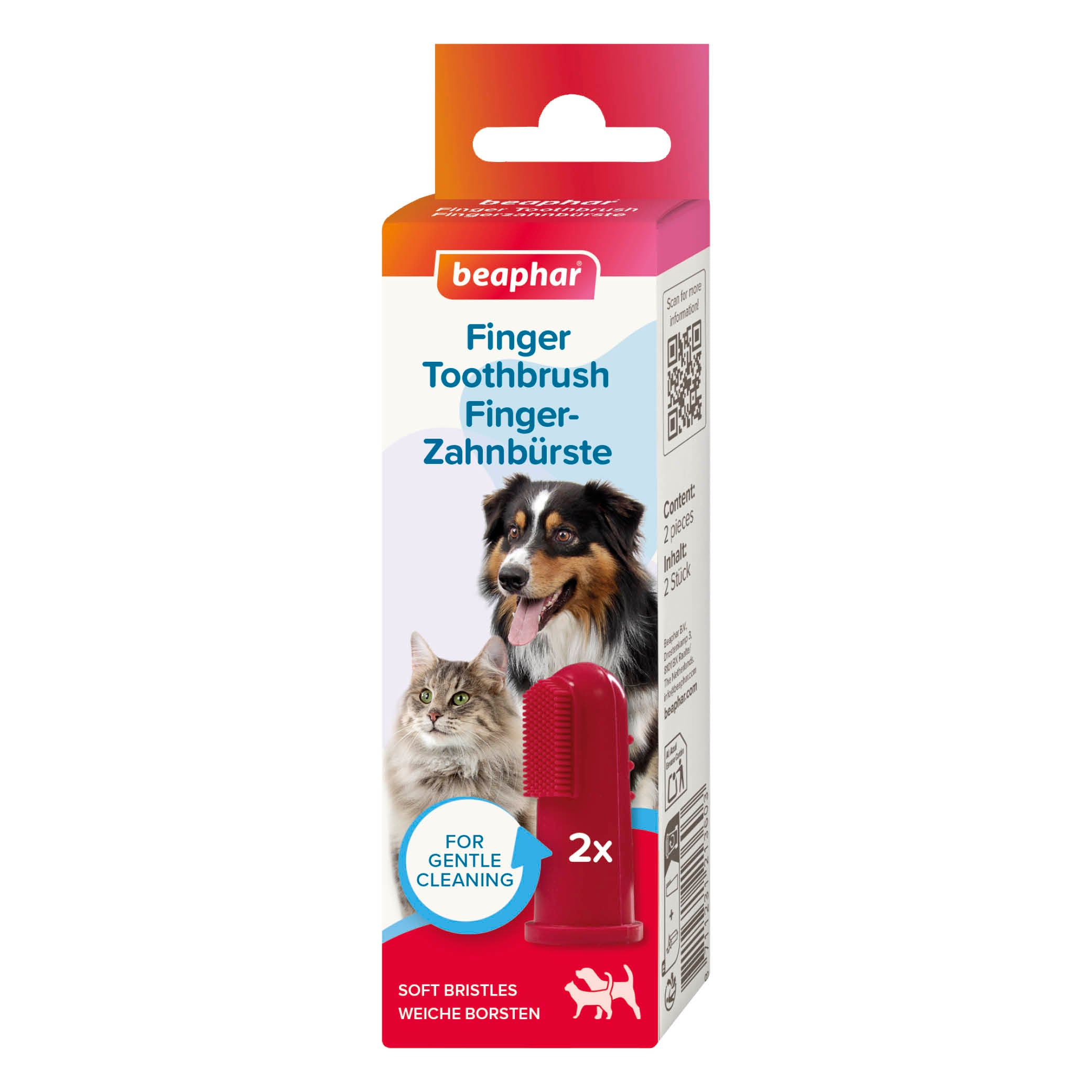 Beaphar Finger-Zahnbürste – Für Hund & Katze, 2 Stück