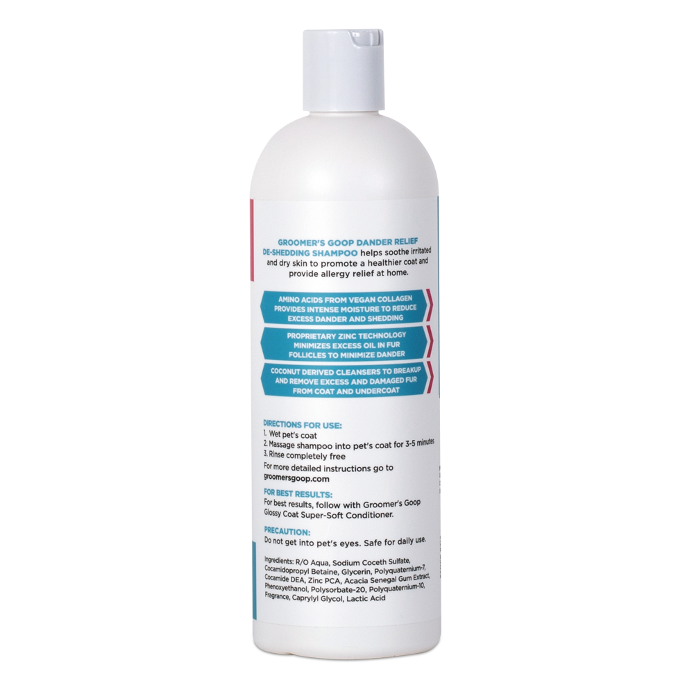 Groomer's Goop Dander Relief De-Shedding Shampoo – Anti-Schuppen Fellpflege, 473 ml