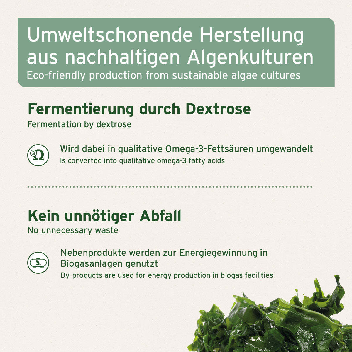AniForte Algenöl Omega-3 für Haut & Stoffwechsel Vegan Hund, Katze, Pferd 50ml