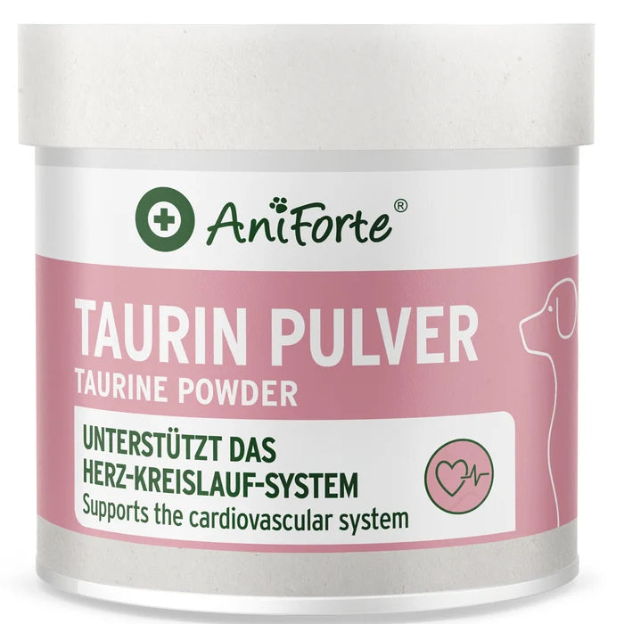 Aniforte Taurin Pulver für Hunde – Herz-Kreislauf-Stärkung Ausgleich 100g