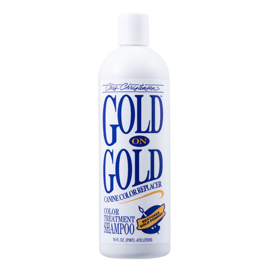 Chris Christensen Gold on Gold Shampoo, Farbintensivierendes Shampoo Hund und Katze, 473 ml