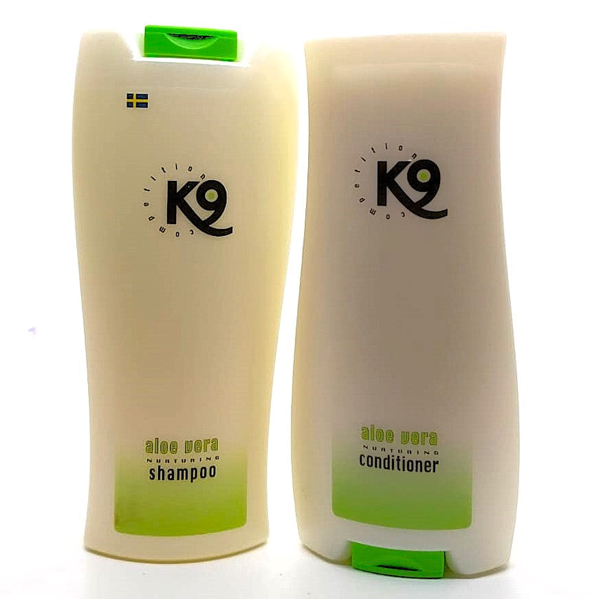 K9 Competition Aloe Vera Shampoo/Conditioner für sensible Haut von Hund und Katze, 300ml