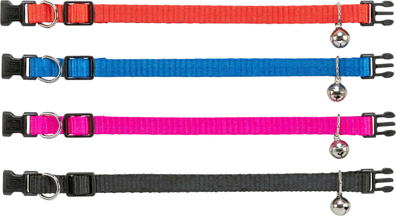 TRIXIE Katzenhalsband, Sicherheitshalsband, Cat Collar verschiedenen Farben, vollelastisches Gurtband