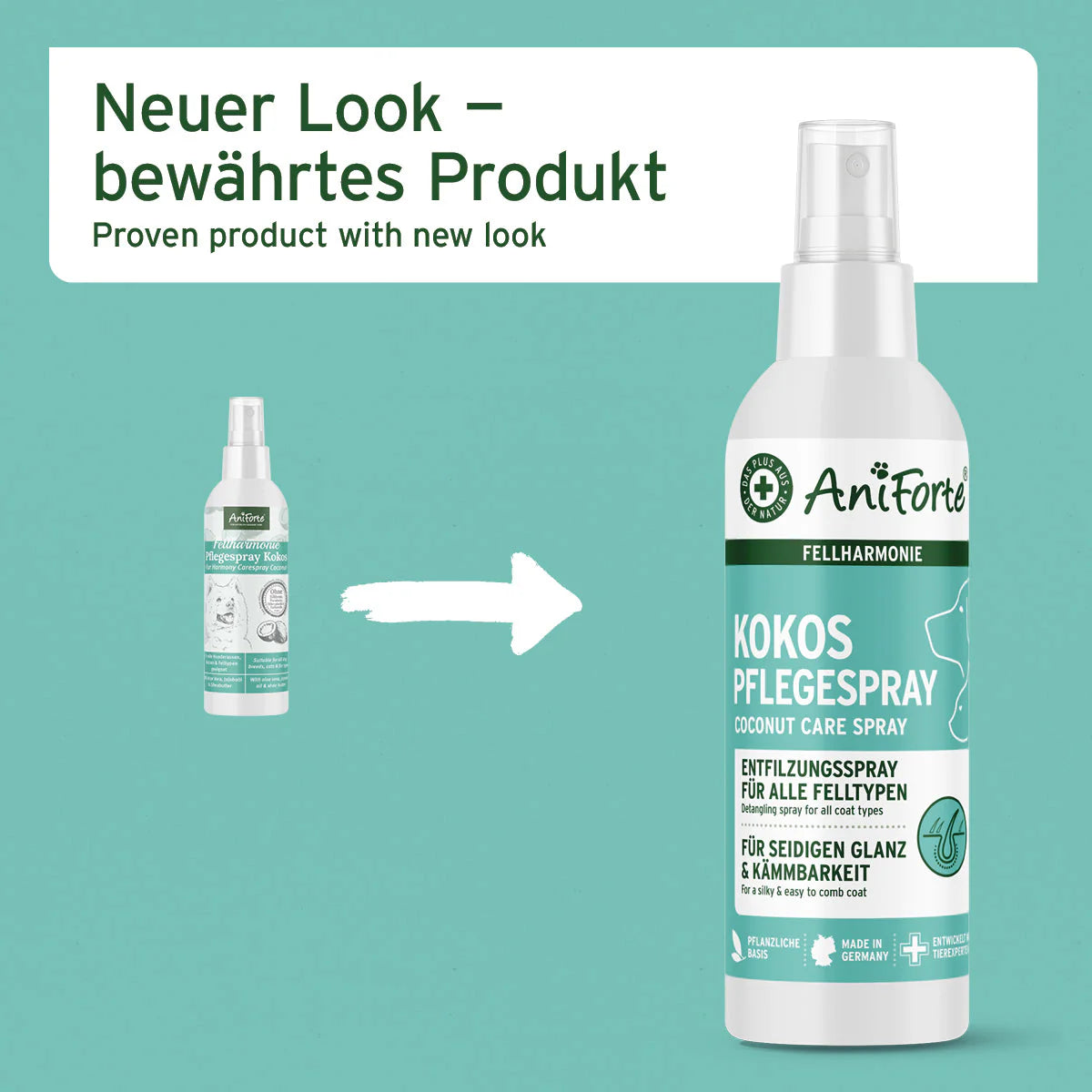 AniForte Pflegespray Kokos Natürliche Fellpflege für Hunde & Katzen