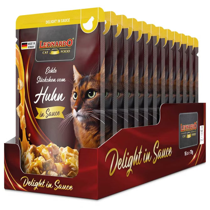 LEONARDO Delight in Sauce Huhn 16 x 70 g Vorteilspack
