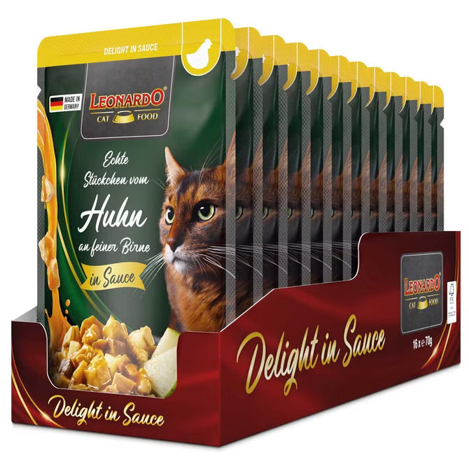 LEONARDO Delight in Sauce Huhn an feiner Birne 16 x 70 g