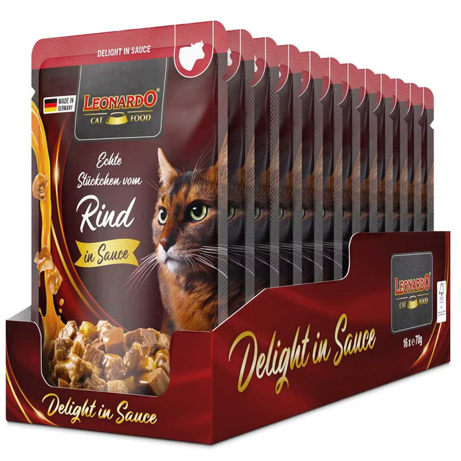 LEONARDO Delight in Sauce Rind 16 x 70 g Vorteilspack