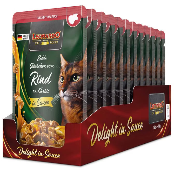 LEONARDO Delight in Sauce Rind an Kürbis 16 x 70 g