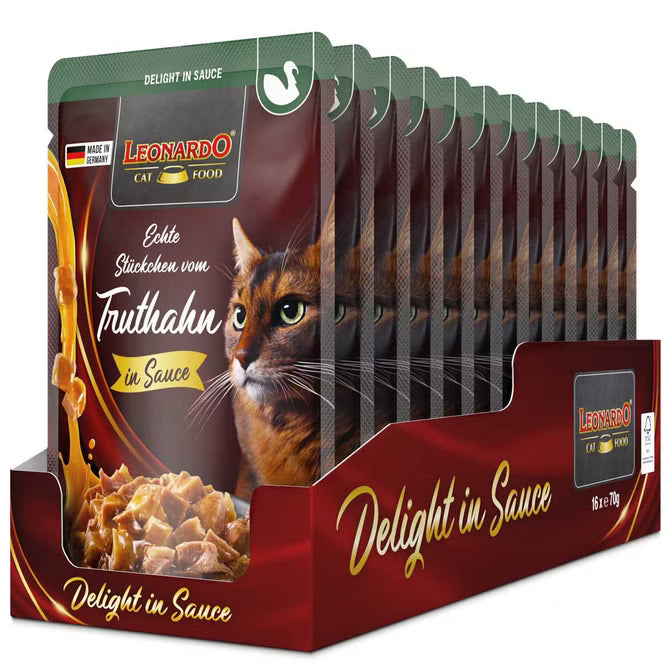 LEONARDO Delight in Sauce Truthahn 16 x 70 g Vorteilspack