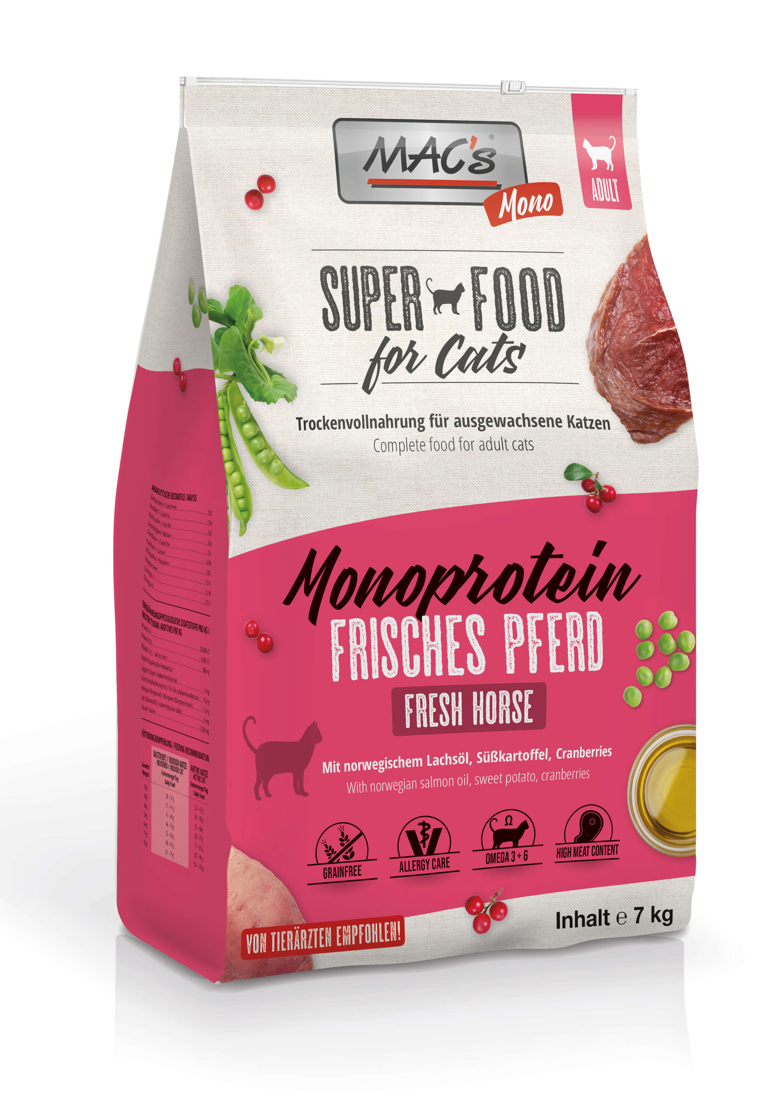 Mac's Cat Trockenfutter Mono frisches Pferd