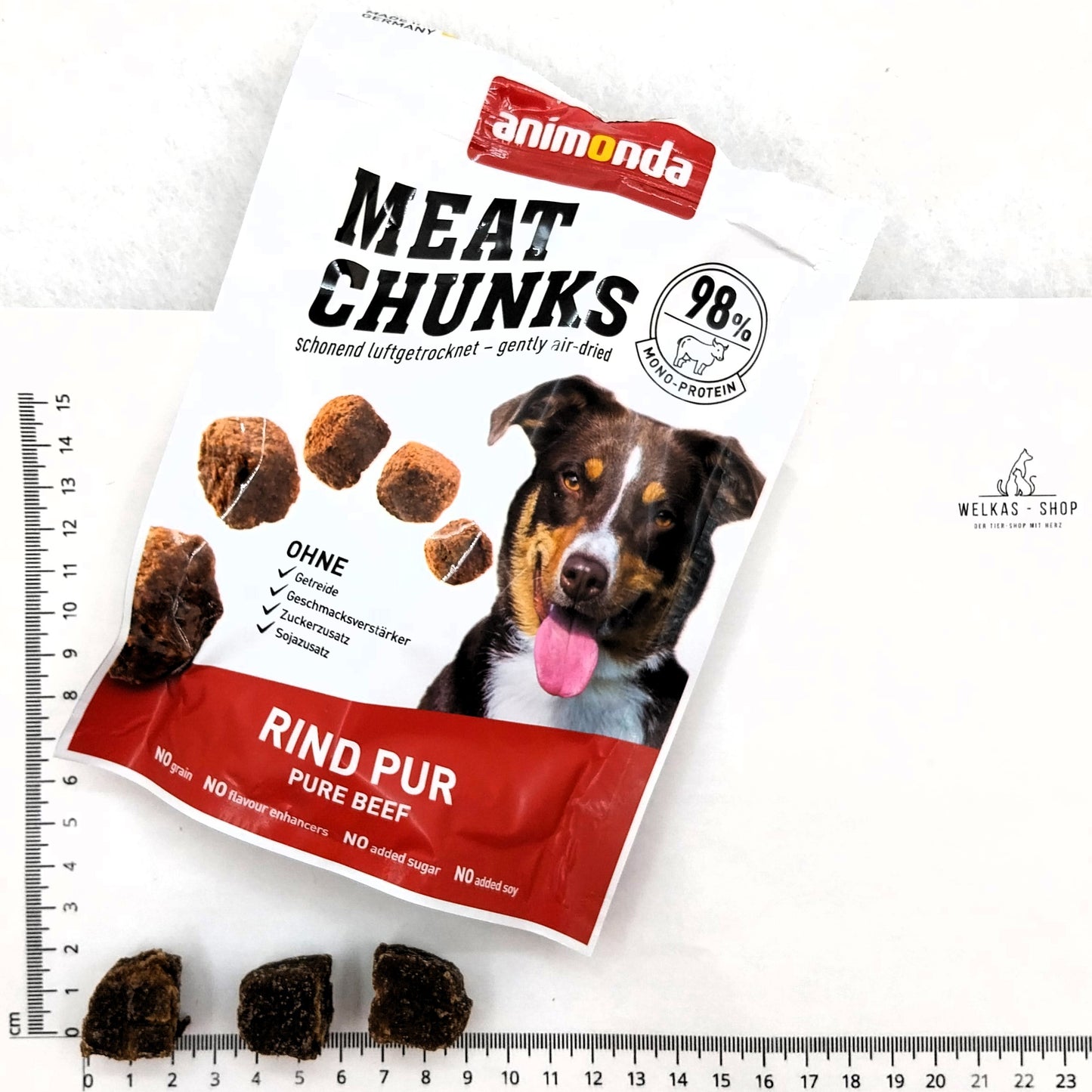 Animonda Meat Chunks Medium/Maxi, Belohnungssnack für ausgewachsene Hunde, 80 g