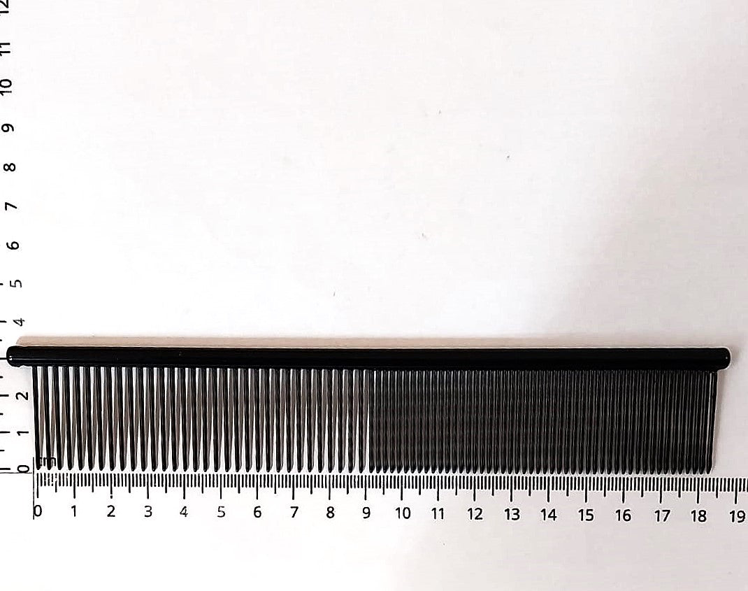 HPP Kombinationskamm P10B Medium/Fein Antihaft-Beschichtung konisch zulaufende Pins, Hundekamm, Katzenkamm