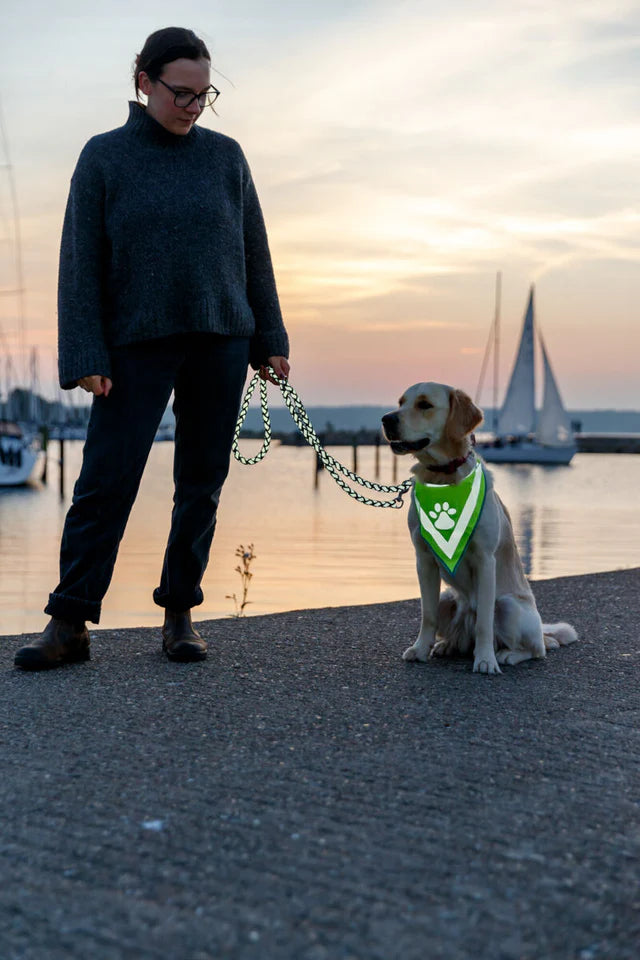 TRIXIE Sicherheitshalstuch – neongelb, reflektierend, Klettverschluss
