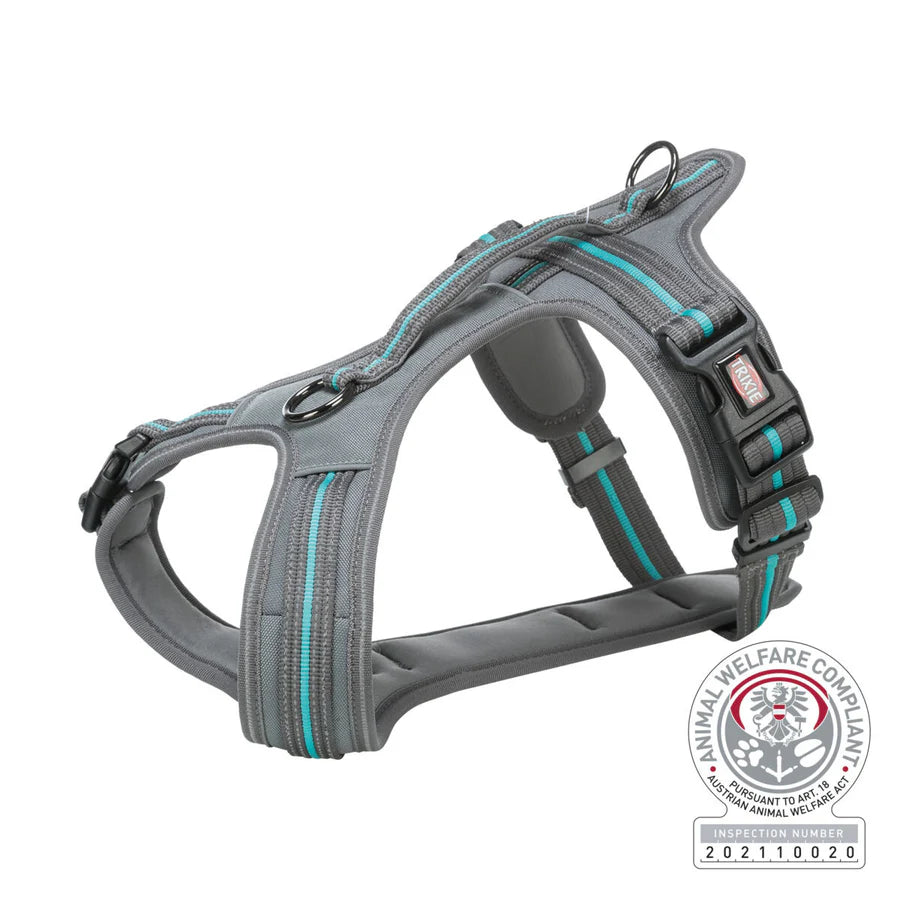 TRIXIE Fusion Touren-Geschirr – Gurtband, Neopren, verstellbar