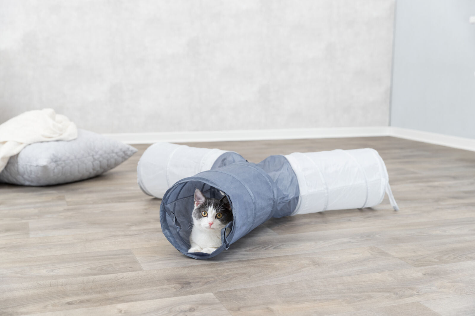 Trixie Spieltunnel Langlebiges Nylon, stabiler Spiralfederrahmen, für Katzen und Welpen