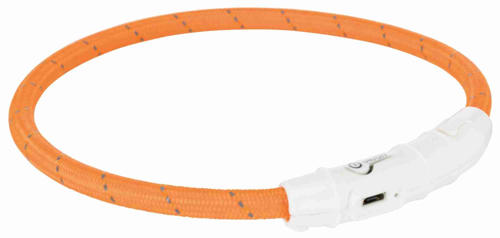 Trixie Flash Leuchtring Hundehalsband mit USB-Anschluss, bis zu ca. 3 Stunden Dauerlicht