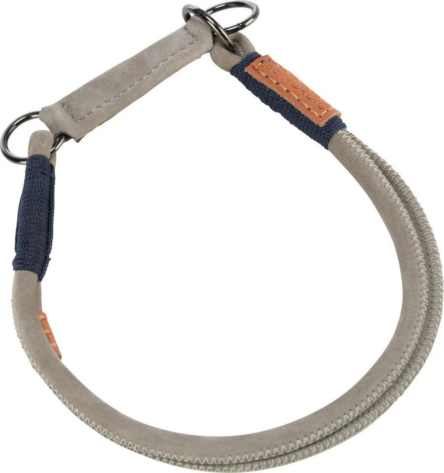 TRIXIE BE NORDIC Zug-Stopp-Halsband – Veloursleder, rundgenäht