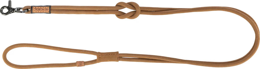 TRIXIE BE NORDIC Leine – Veloursleder, rundgenäht, Trigger Hook