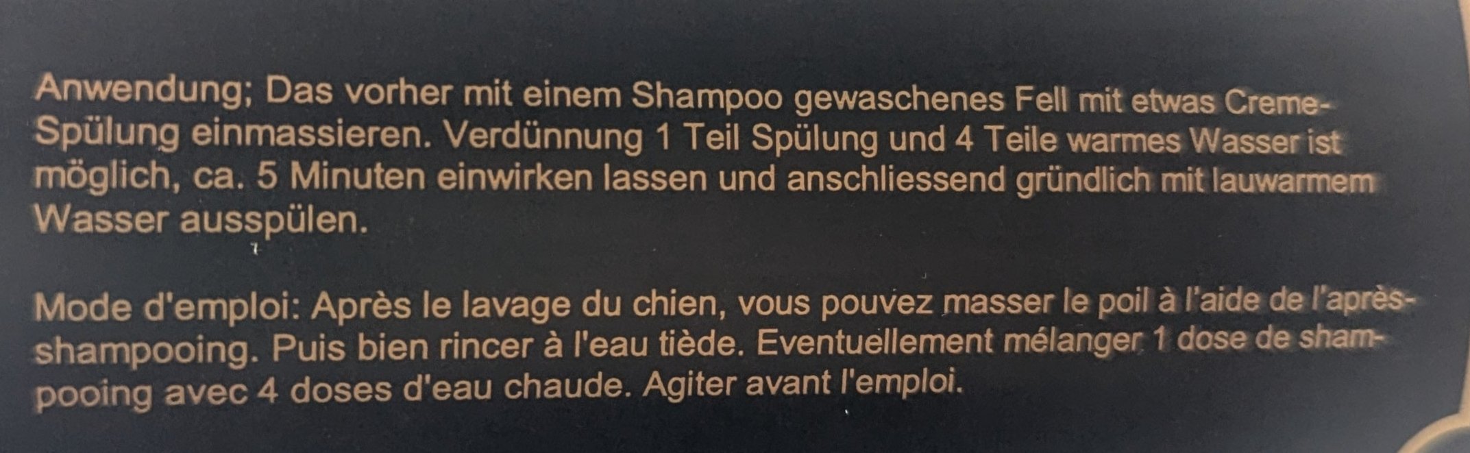 Jean Peau Fellaufbauspülung Hautprobleme Fellprobleme Katzenpflege Hundepflege