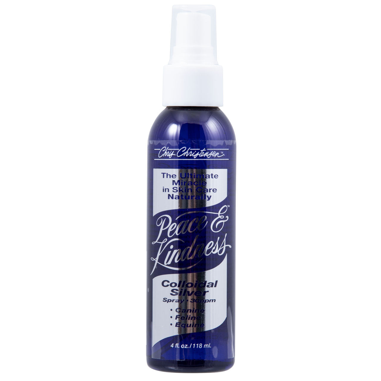 Chris Christensen Peace & Kindness Spray, Colloidal Silver Spray für Katzen, Hunde, Pferde