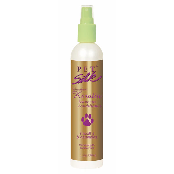 Pet Silk Brasilian Keratin Leave-In-Conditioner, Spray - Spülung für gesundes glänzendes Fell, 300 ml