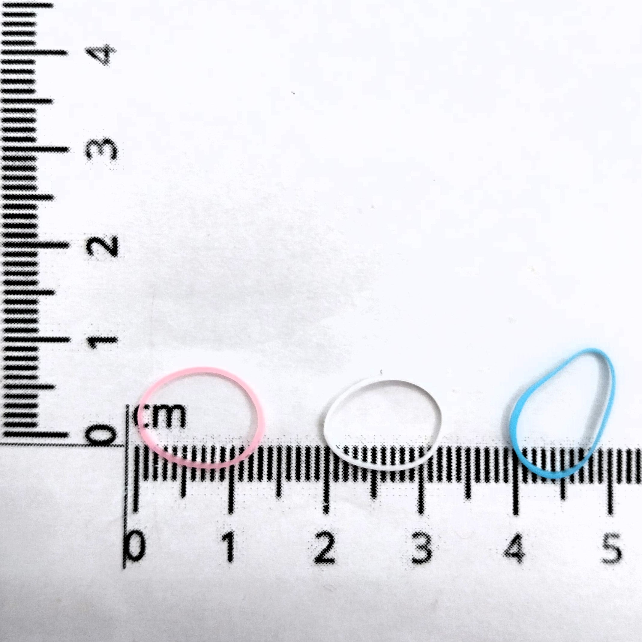 Haargummis in verschiedenen Farben, dünn und sehr flexibel, Ø 1cm, ca. 250 Stück
