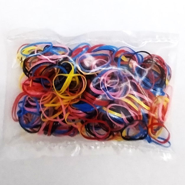 Haargummis in verschiedenen Farben, dünn und sehr flexibel, Ø 1cm, ca. 250 Stück