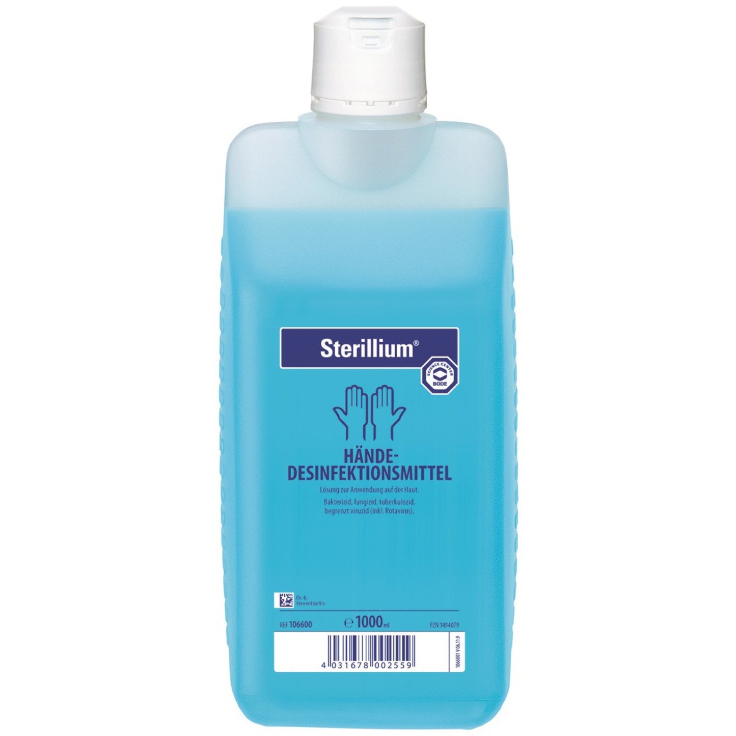 Sterillium classic pure Handdesinfektion, die farbstoff- und parfümfreie Variante von Sterillium
