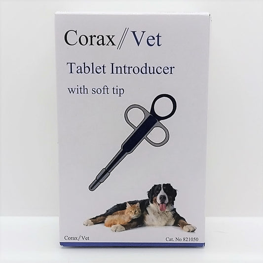 Tabletteneingeber - Corax Vet, mit Wasserspülung, Tablettengeber-Spritze für Haustiere