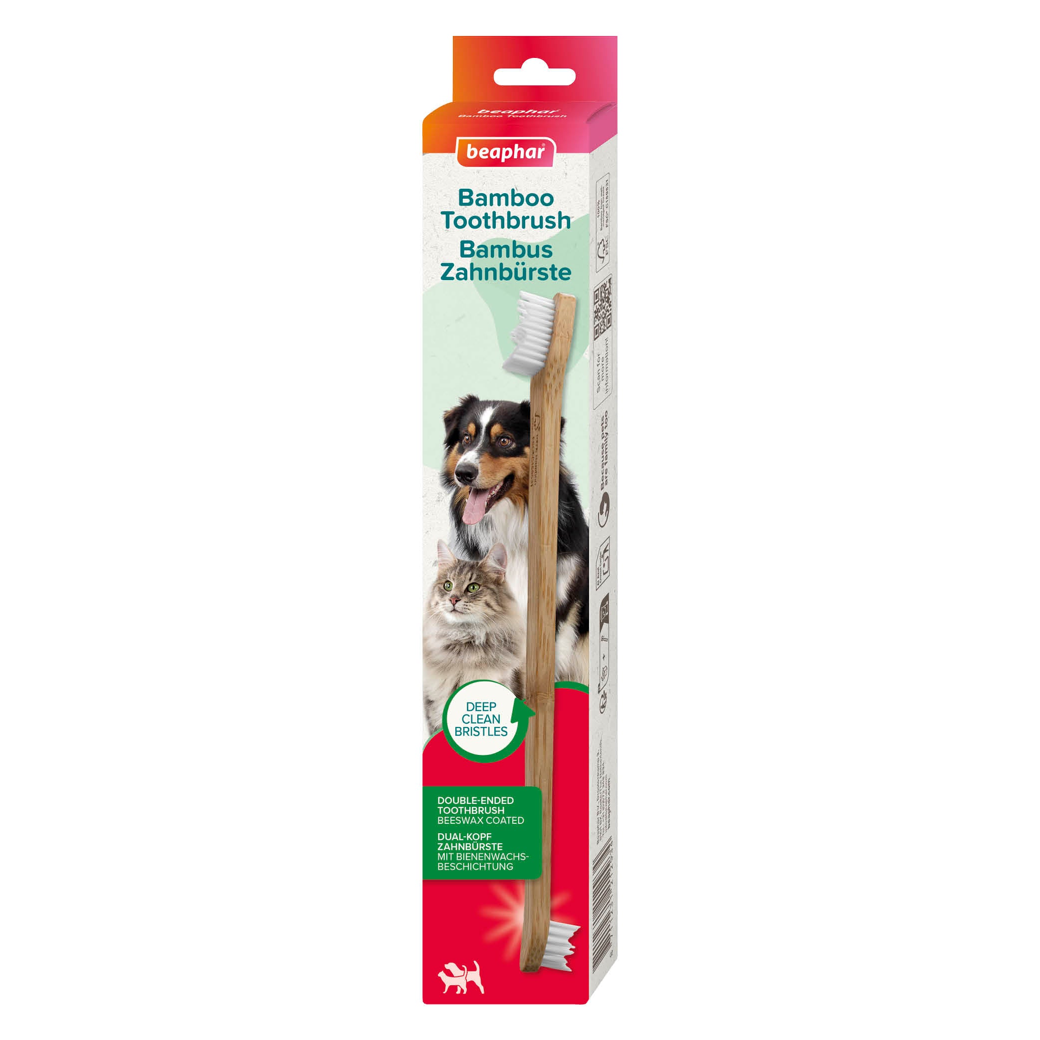 Beaphar Bambus-Zahnbürste für Hunde & Katzen – gegen Plaque und Zahnstein