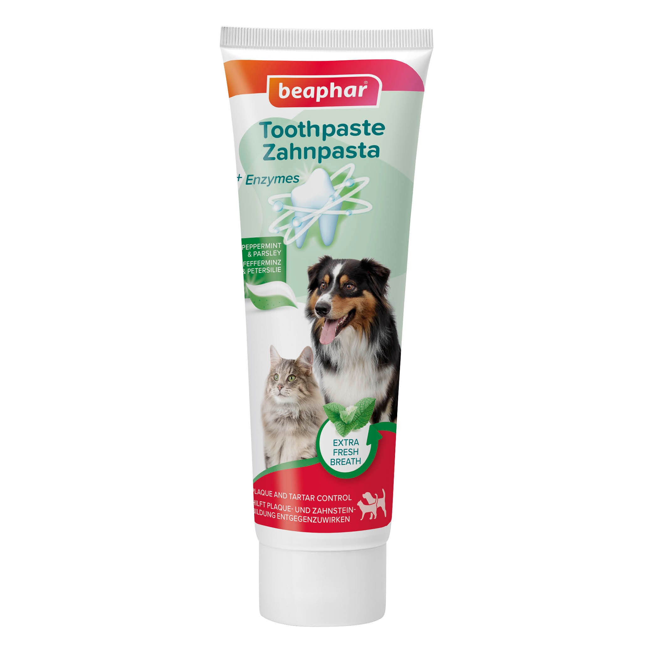 Beaphar Zahnpasta Toothpaste mit Leber- oder Minzgeschmack für Hunde und Katzen 100g