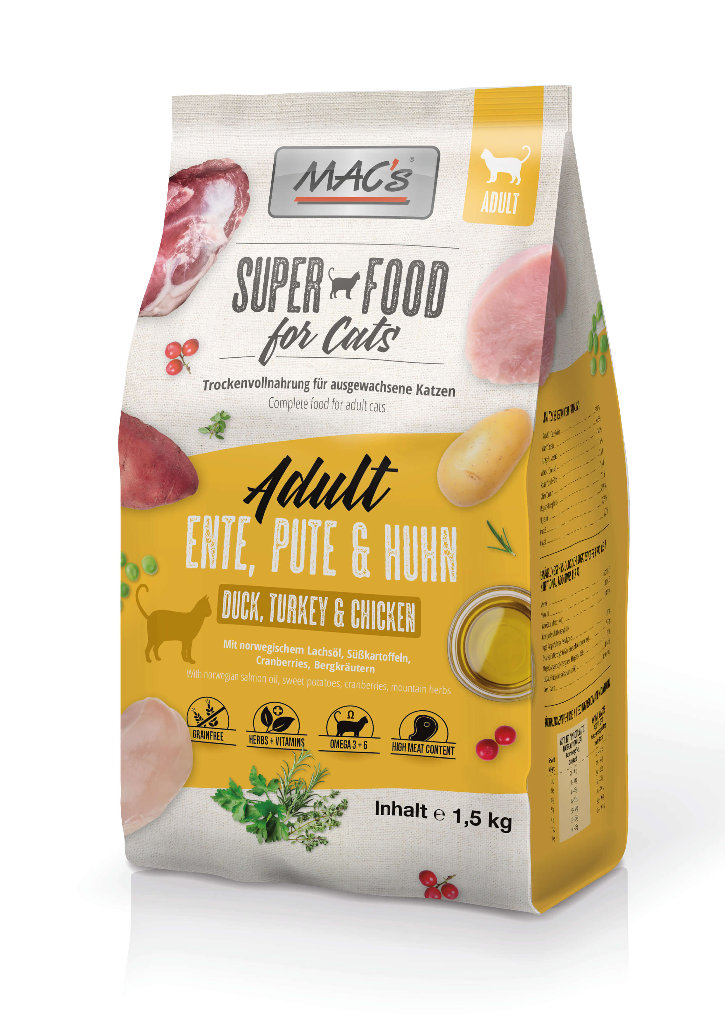 MACs Cat Trockenfutter Ente, Pute & Huhn