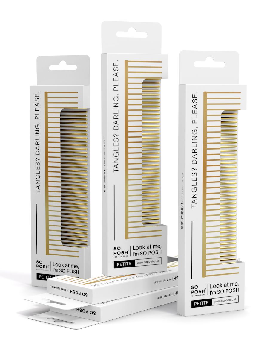 So Posh Metal Comb Grande Professioneller Kamm für dickes und texturiertes Hundefell