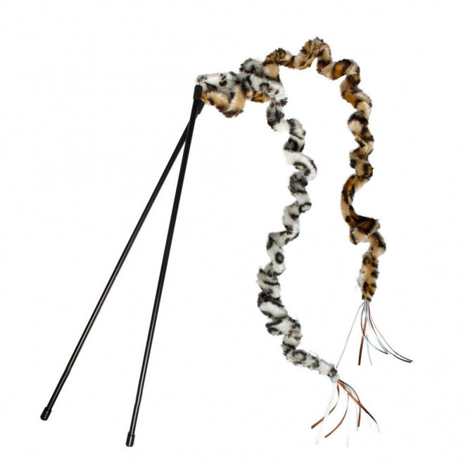 Katzenangel Plüschrute groß – Safari-Optik für wilden Spielspaß