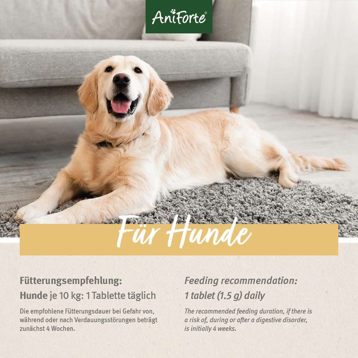 AniForte® plus Probiotikum Tabs, Probiotika und Präbiotika für den Hund, Verbesserung der Kotqualität, 90 Tabs