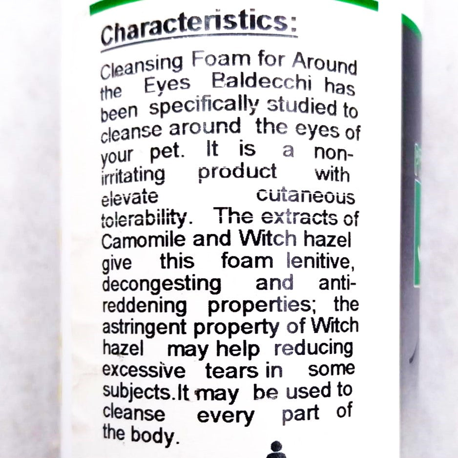 Baldecchi Cleansing Foam for the Eyes, Reinigungsschaum für die Augen G, Katzenpflege 100ml