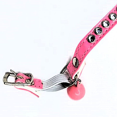 Katzenhalsband - Cat Collar mit Straßsteinchen rosa oder blau