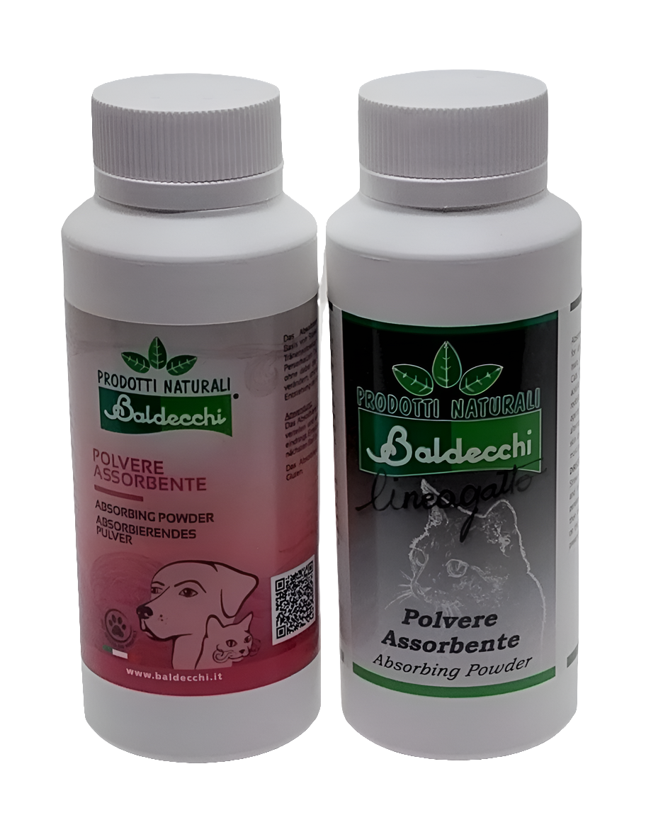 Baldecchi Absorbing Powder, Polvere Assorbente, Fellverfärbungen Hund und Katze, 90g