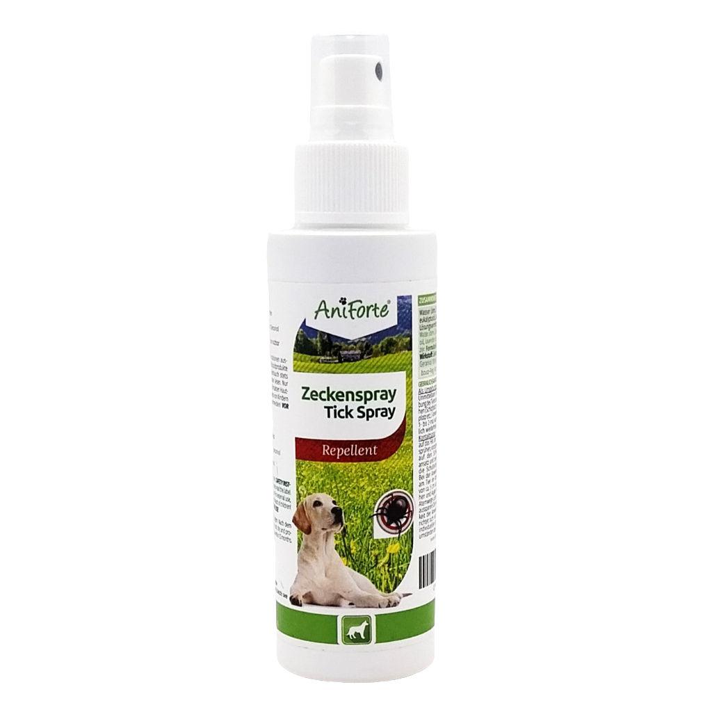 AniForte Zeckenspray, Tick Spray, Zeckenmittel für Hunde als Kontaktspray & Umgebungsspray