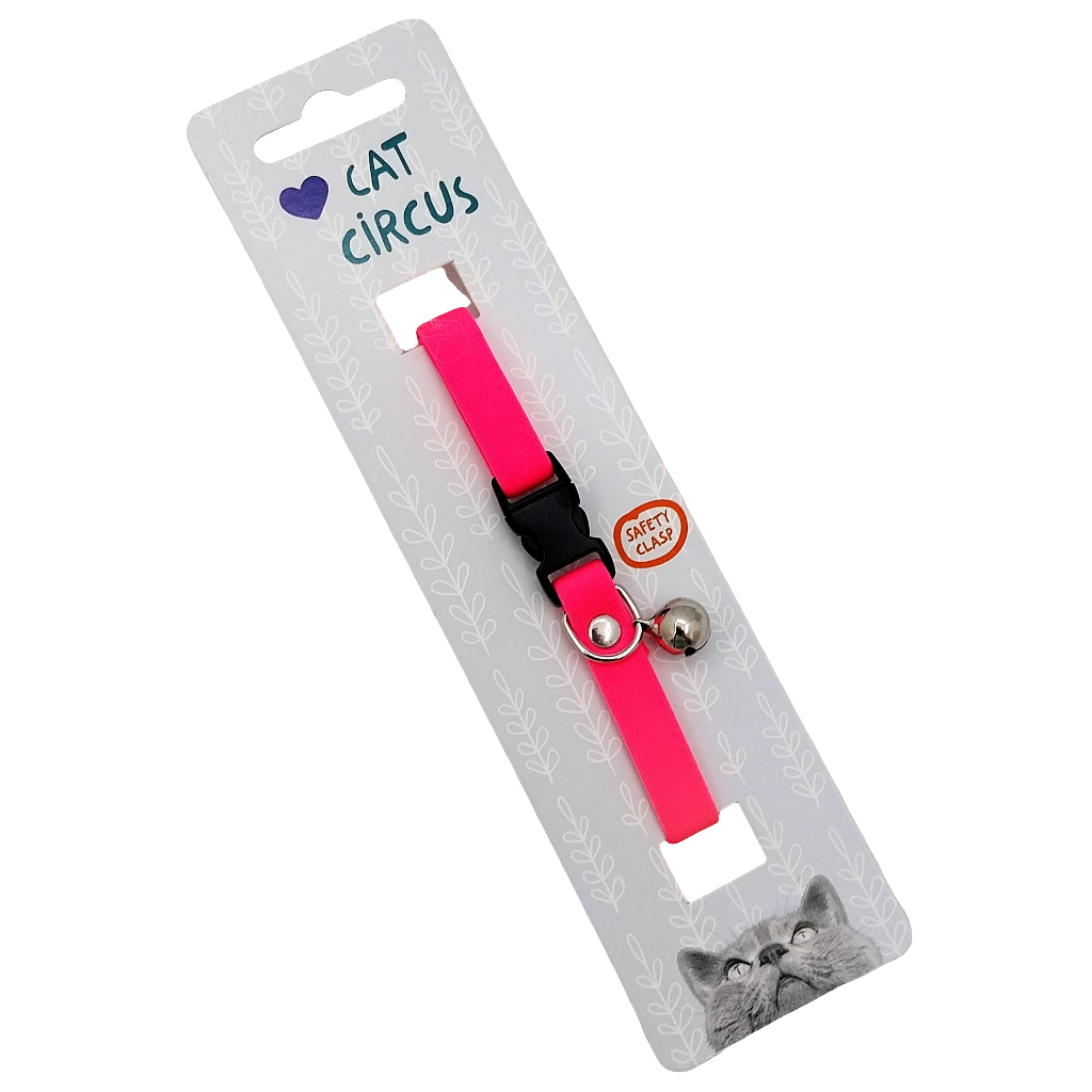 Cat Circus Katzenhalsband - Cat Collar, neonfarbenes Neopren-Katzenhalsband, 22 - 30 cm