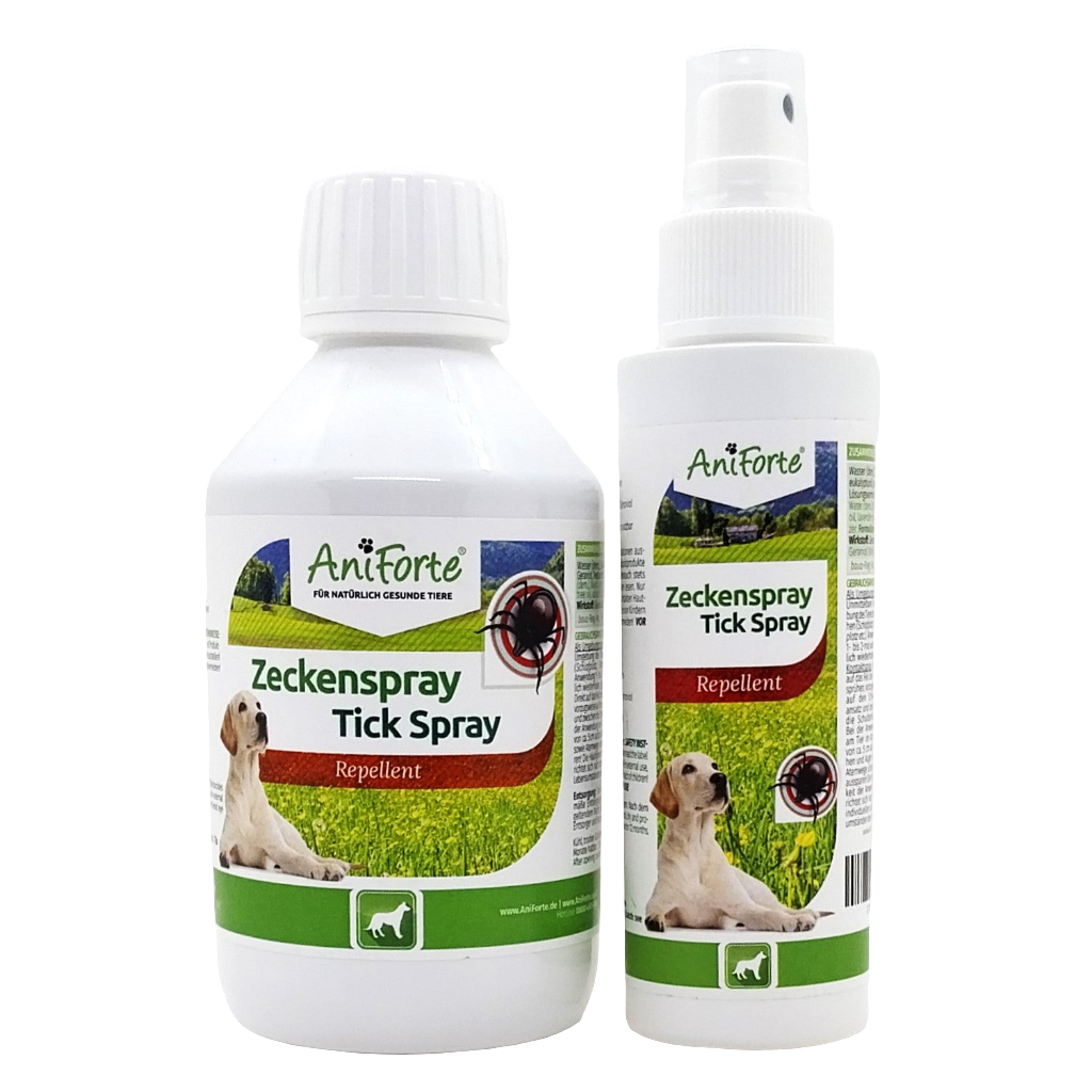 AniForte Zeckenspray, Tick Spray, Zeckenmittel für Hunde als Kontaktspray & Umgebungsspray