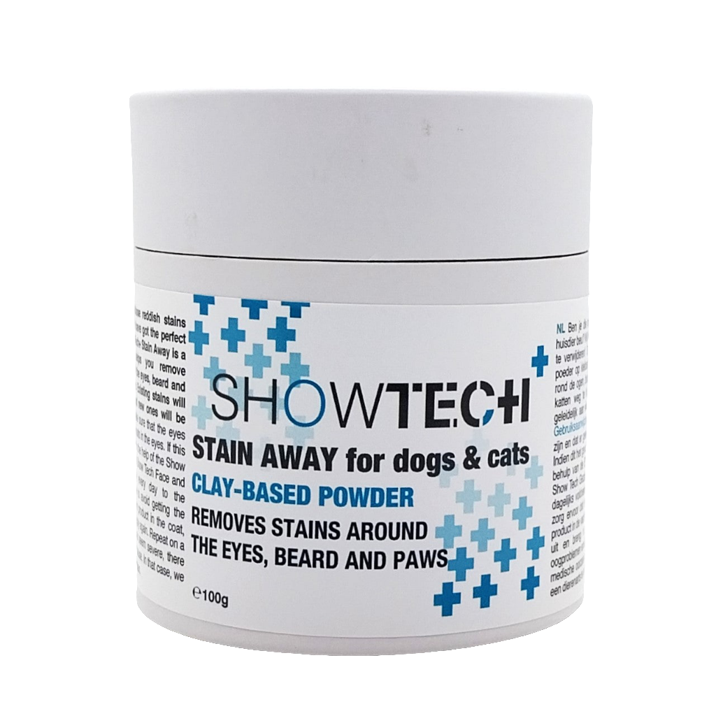 Show Tech+ Stain Away, Entferner für Tränenflecken um Augen, Bart und Pfoten bei Hunden und Katzen, 60g