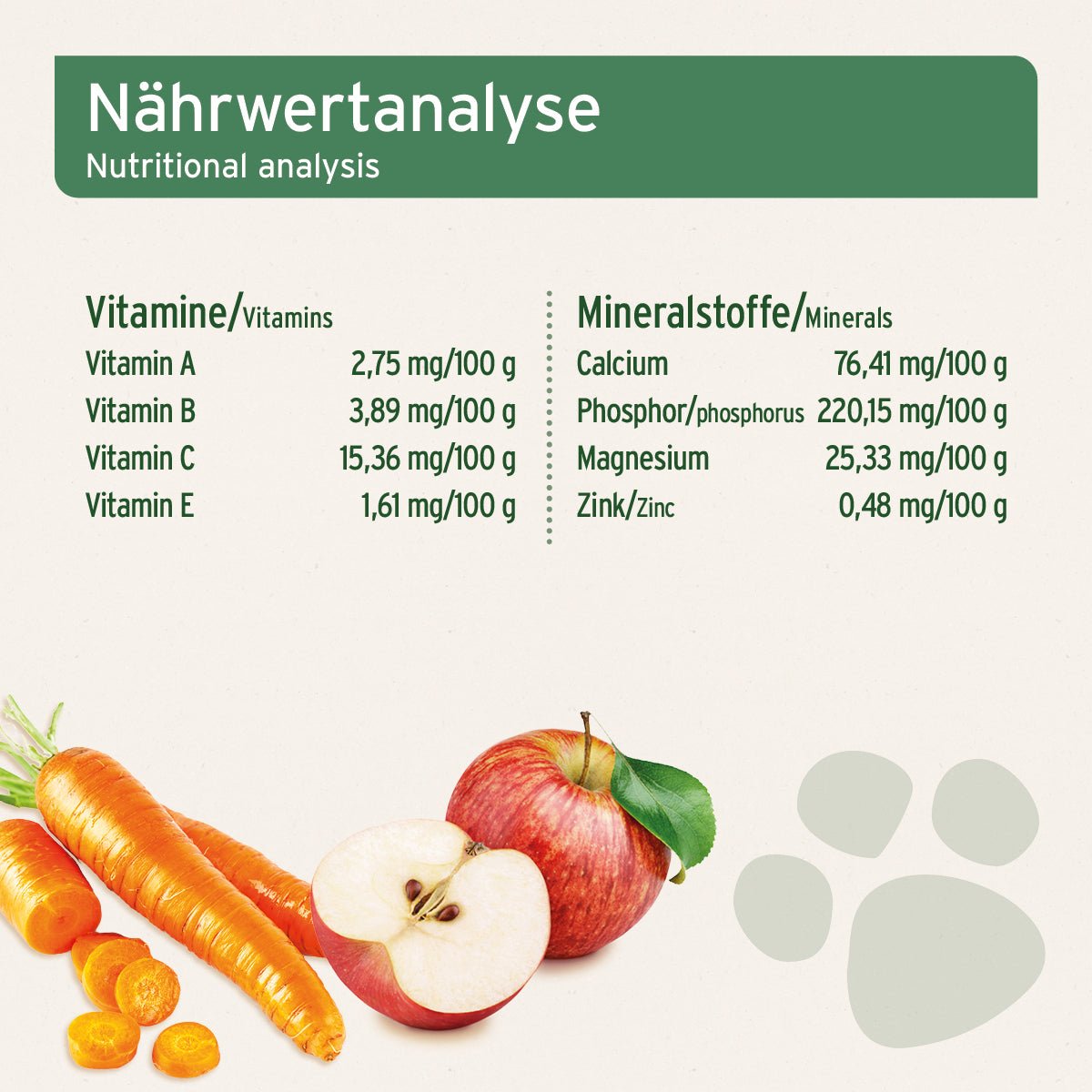 Aniforte BARF-Line Früchte & Gemüse mit Kräutern - Glutenfreie Flocken für Hunde