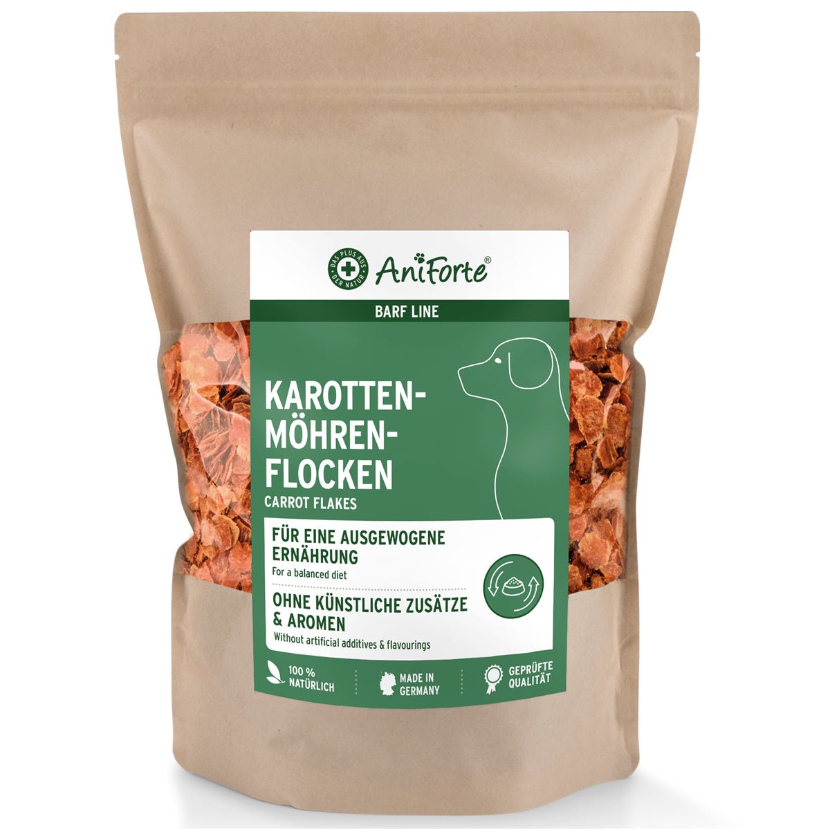 Aniforte BARF-Line Karotten-Möhrenflocken Vitaminreicher Gemüsemix