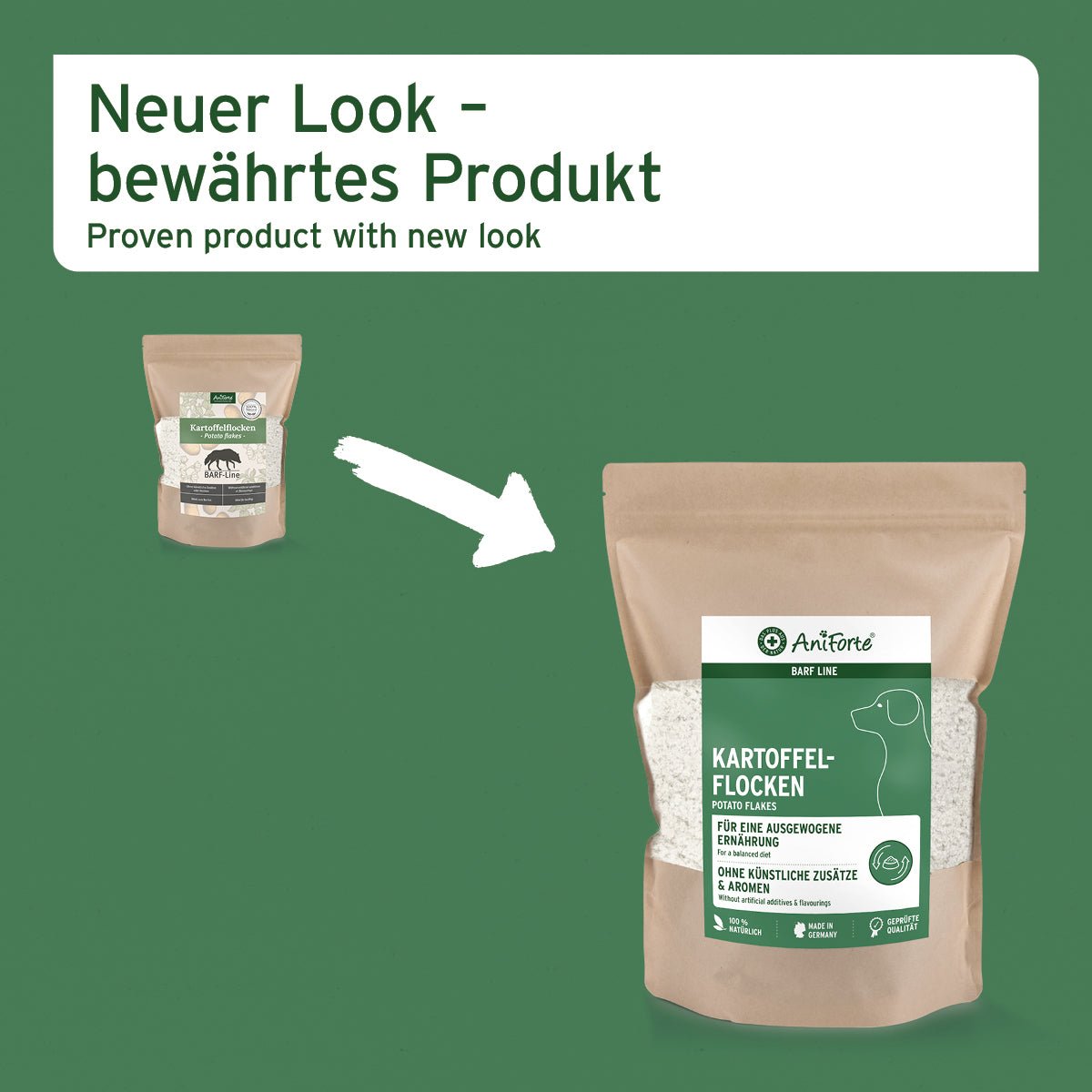 Aniforte BARF-Line Kartoffelflocken Glutenfreie Ergänzung & Nährstofflieferant