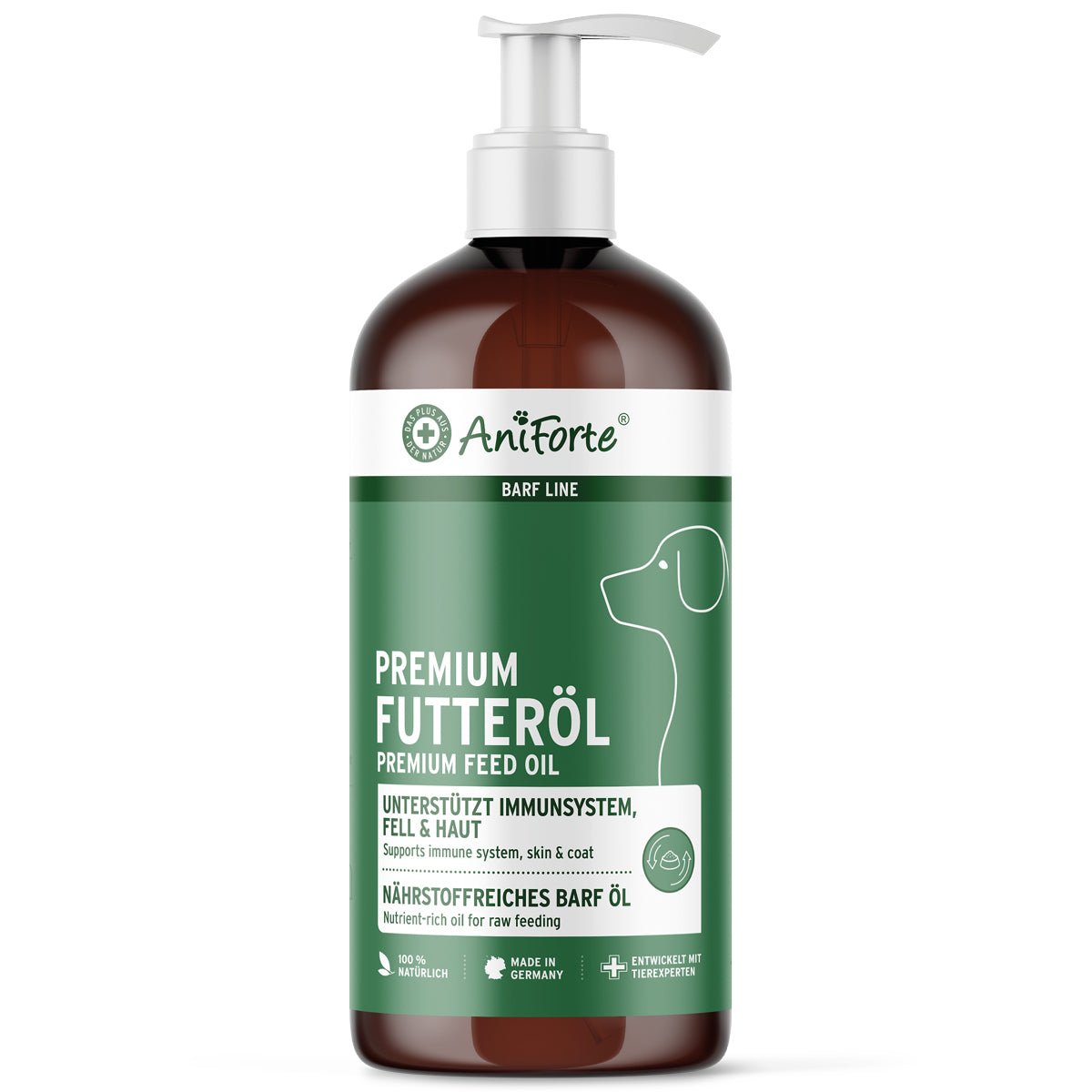 Aniforte BARF-Line Premium Futteröl Essenzielle Fettsäuren & Fellpflege für Hunde