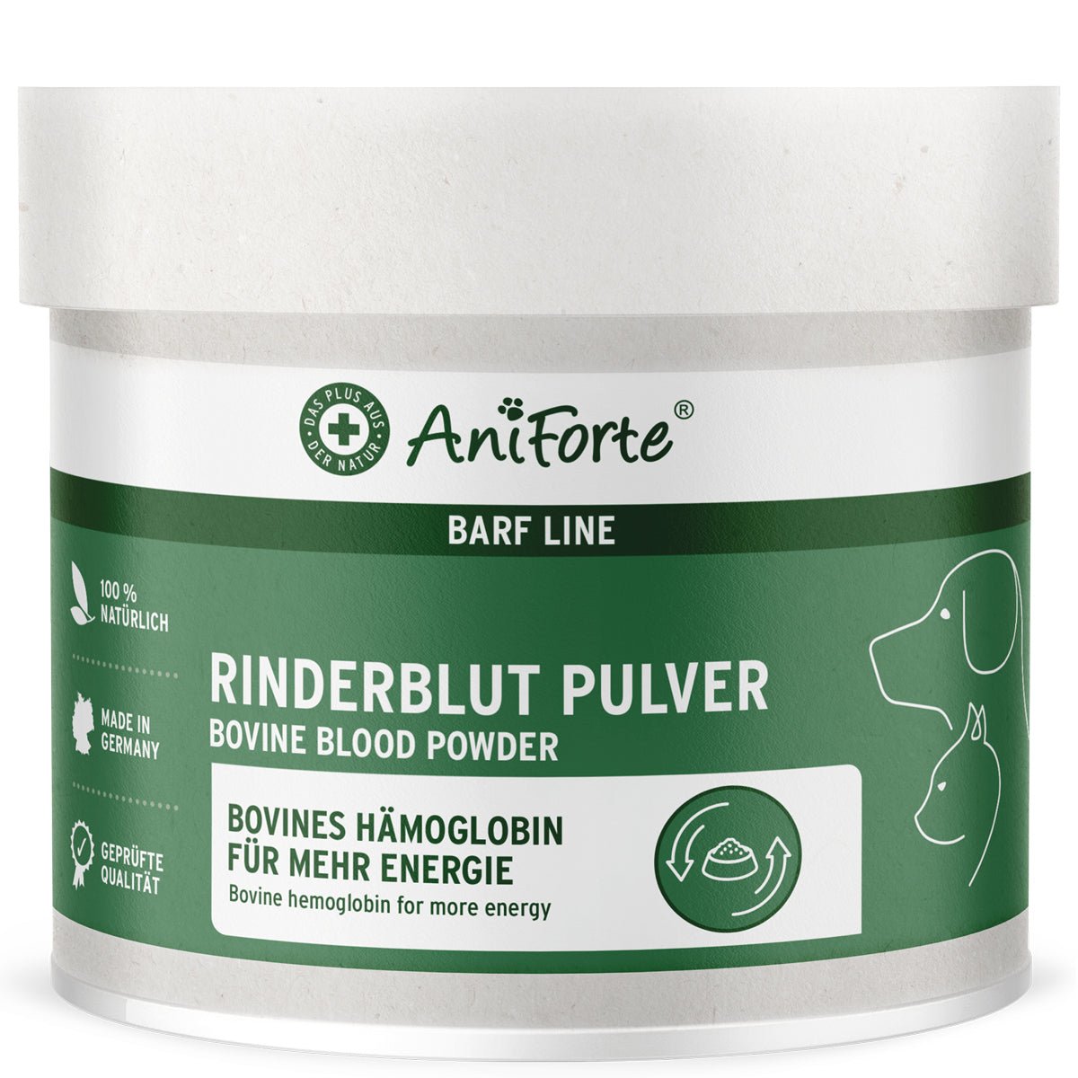 BARF Rinderblutpulver Energiequelle für Hund & Katze