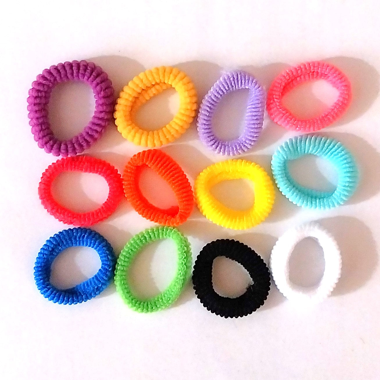 Show Tech Cotton Bands, Baumwollbänder, Haargummis, Zopfgummis, Markierungsbänder, 12 Stk